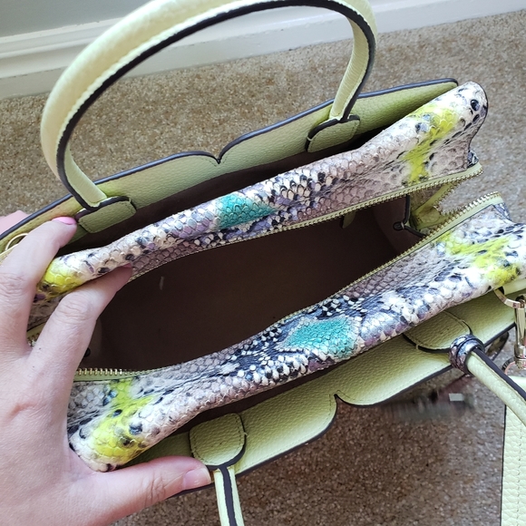 Kate spade spencer lemonsorbet snakeskin satchel - Picture 7 of 17